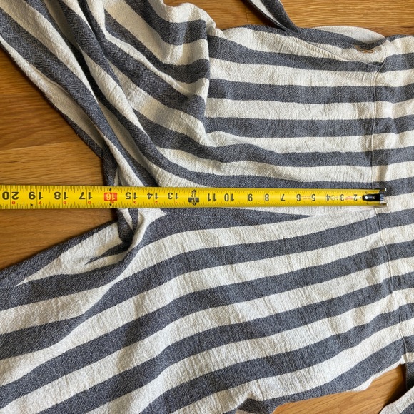 Birdwell Beach Britches Everyday Overalls Jumpsuit Striped Blue White Sz XL USA - Picture 14 of 15